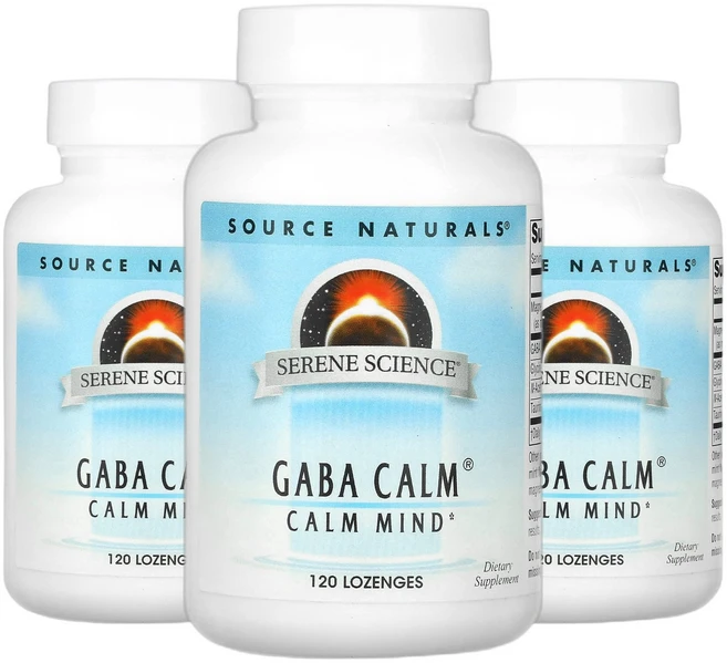 소스내추럴스 Serene Science 가바 GABA Calm 사탕 정제 120정 2+1, 120회분, 3개 - 쿠팡