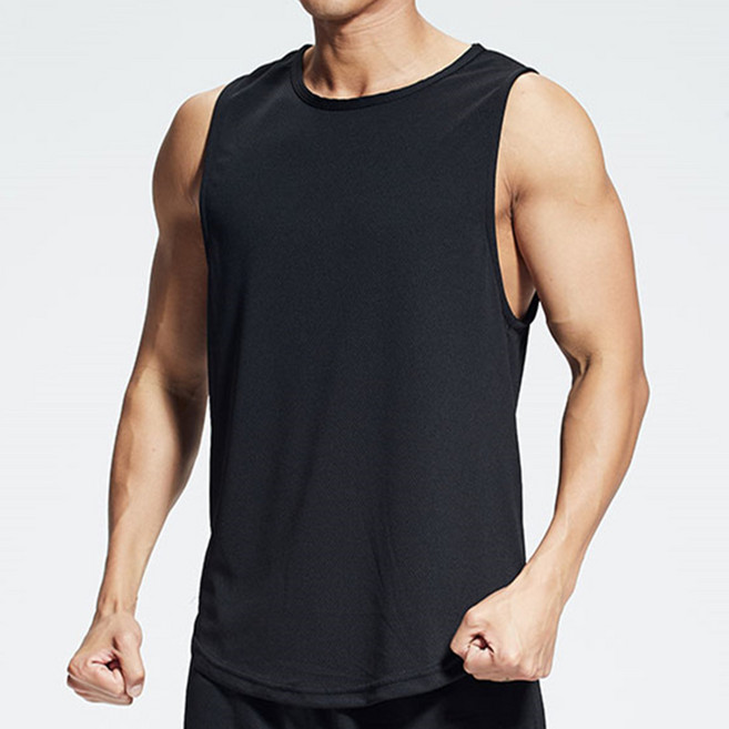 網眼寬肩速乾背心 - 男款運動健身排汗透氣內搭