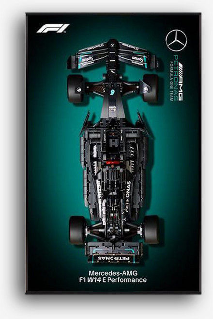 레고 테크닉 42171 메르세데스 벤츠 AMG F1 벽걸이 전시 액자 50x80cm, 디자인 3번, 일반타입