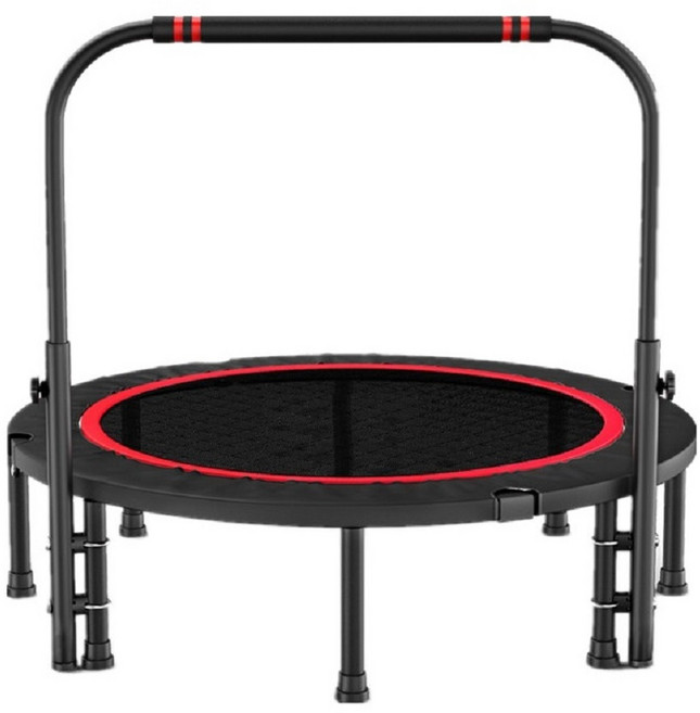 彬彬小舖 彈跳床 40/48吋 雙支架扶手 可摺疊收納 靜音兒童跳床 附收納袋, 【扶手款】40吋彈跳床-贈收納袋, 黑色