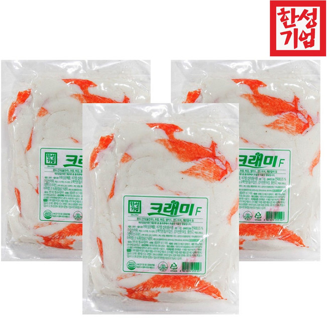 한성 냉동 크래미 F1 1kg x3개 냉동 게맛살 크랩, 3개