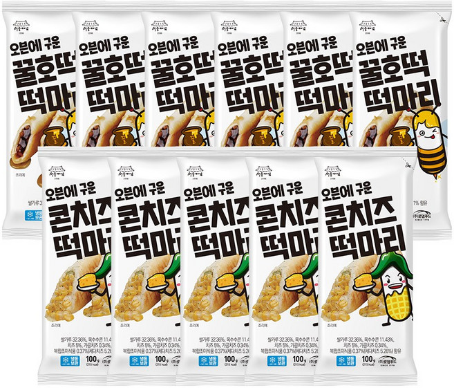 로뎀푸드 서울마님 떡마리SET (꿀호떡6+콘치즈5) [MA006], 11개, 100g