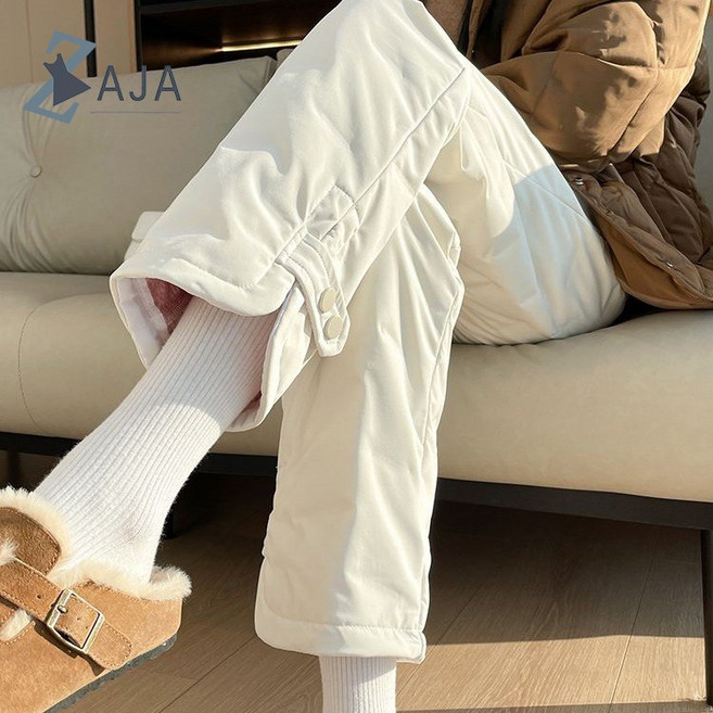 ZAJA 겨울 여성 패션 데일리 슬림핏 방한 패딩바지