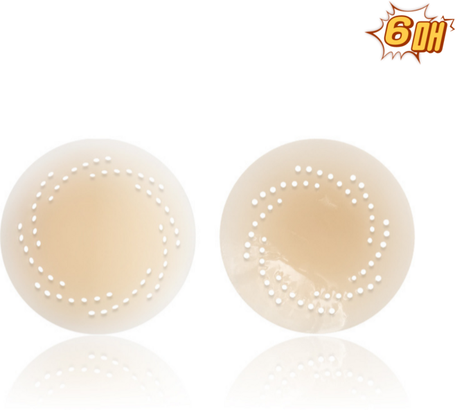 [완벽밀착] 차차앤코 초슬림 실리콘 니플패치 숨쉬는 에어홀 니플커버8cm 2매, 3개