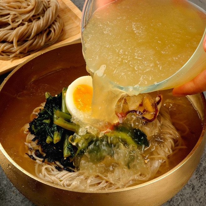 [오곡대장] 국산 100% 봉평메밀면 500g +동치미맛 냉면육수 +와사비 +식초