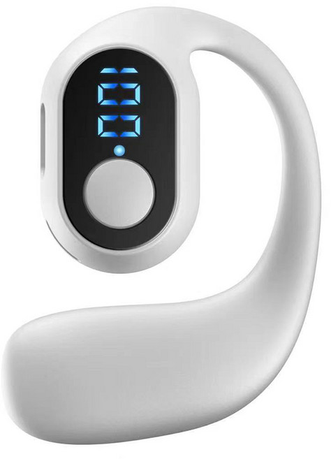 골전도보청기 귓속형보청기 골밀도이어폰 블루투스 5.3 헤드폰 TWS 무선 이어 후크 이어폰 HiFi 스테레오 소음 감소 헤드셋 Huawei Xiaomi 용 방수 버드, [02] White, 1개