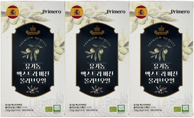 프리메로 유기농 엑스트라버진 올리브오일 8g x 14포 3개