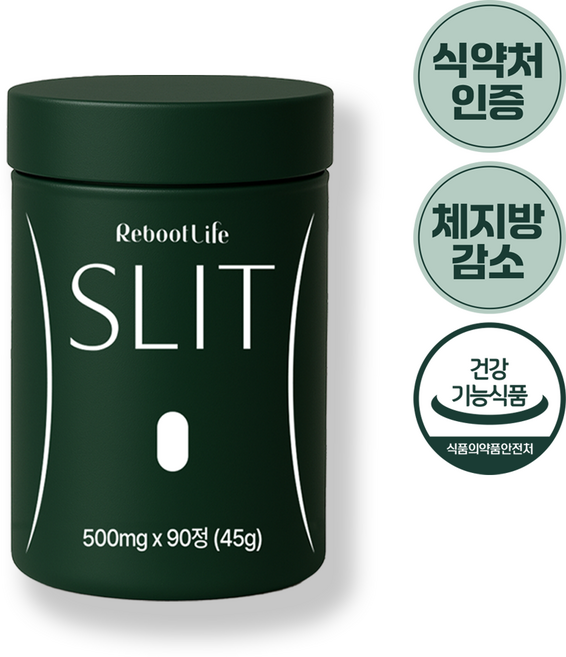 돌외잎 다이어트 보조제 리부트 슬릿 무카페인 대사관리, 4개, 90정