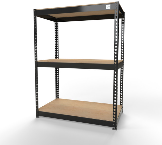 울트라랙 3단 모음 무볼트앵글 조립식앵글 선반 베란다선반 철제선반, 블랙