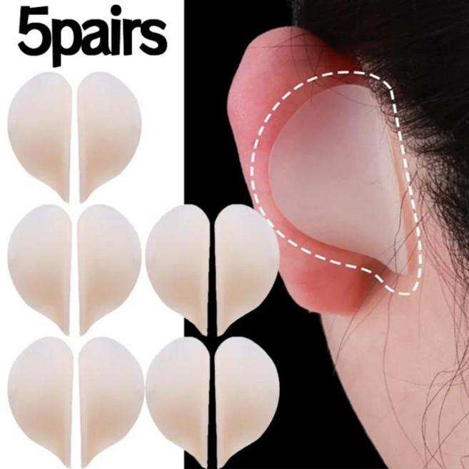 4D 업그레이드 된 실리콘 엘프 귀 스티커 자체 접착 귀 교정기 패치 재사용 가능한 V-페이스 스티커 사용하기 패치, 5)A05