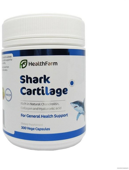 Healthfarm 헬스팜 뉴질랜드 상어연골 Shark Cartilage 750mg 300베지캡슐, 1개, 300정