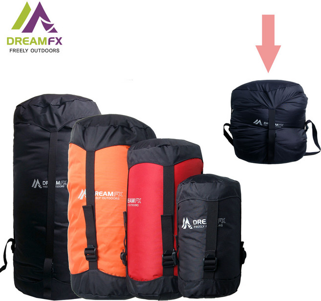 드림FX 침낭 압축색 보관 주머니 백패킹 다운 캠핑용 압축팩, 검은색, 2XL, 1개