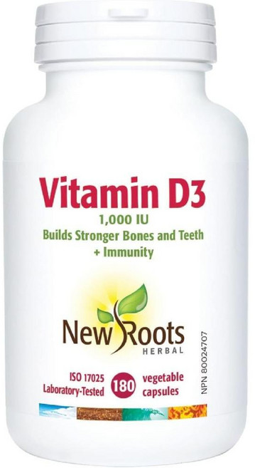 뉴루츠 허벌 비타민D D3 New Roots 1000IU 180캡슐 캐나다 직구, 1개, 180정