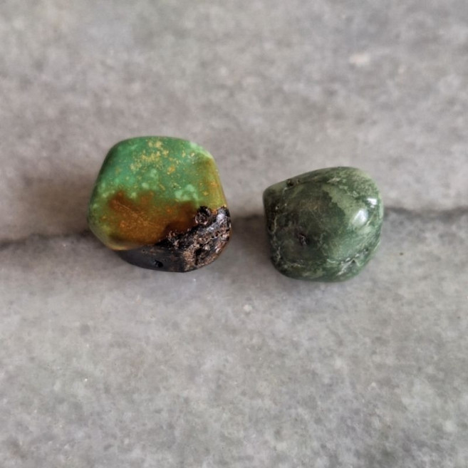 綠松石 兩件一組 獨特造型 手作飾品材料