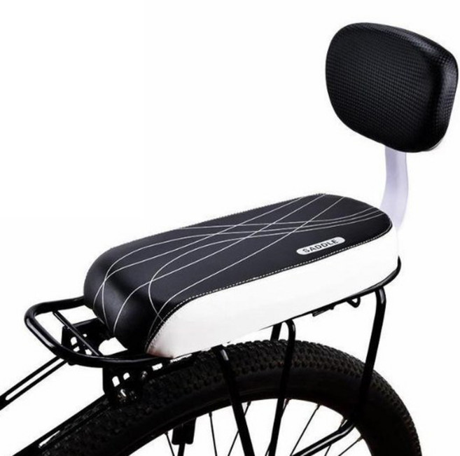 키밍 자전거 뒷안장 보조의자 뒷좌석 안장쿠션 뒷자리, 화이트, 1개