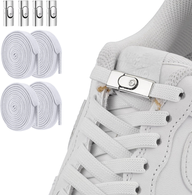 트립킹 묶지않는 운동화끈 고정클립 매듭없는 고무줄 신발끈