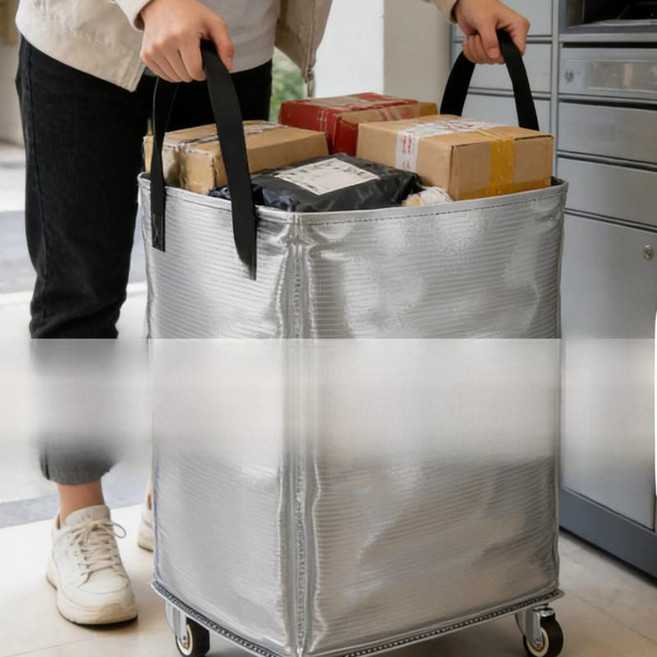 대용량 손수레 쇼핑카트 휴대용 캠핑 카고 트레일러 가족 필수품 채소 구매용 핸드 트럭, 1개, 3. 폴카 도트 컬러 ⭐150L [적합 대상 대형 특급