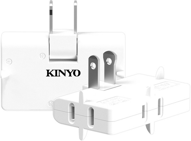 KINYO 防火轉向三面插 NDR-06, 64.4mm, 白色, 1個