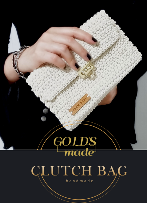 손뜨개 미니클러치백 핸드메이드 감성클러치백