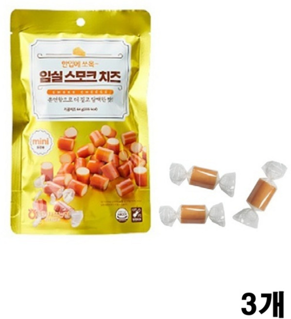 임실치즈농협 / 한입에 쏘옥 임실 스모크 치즈 192g (64g X 3개입) 개별포장, 64g, 3개