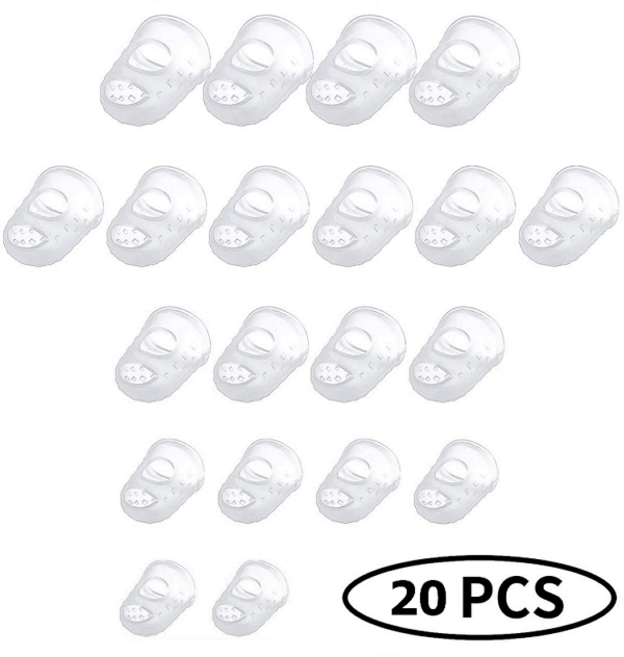 기타골무 핑거팁스 굳은살 방지 실리콘 손가락 골무 20개