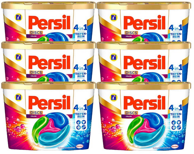 퍼실 4in1 디스크 딥클린 캡슐세제 컬러 18개입 6팩