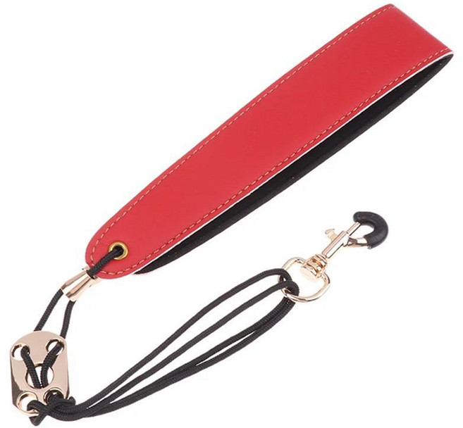 색소폰 스트랩 넥 가죽 성인 매는 밧줄 소프라노 테너 알토 바리톤 악기, Color: 1. Red