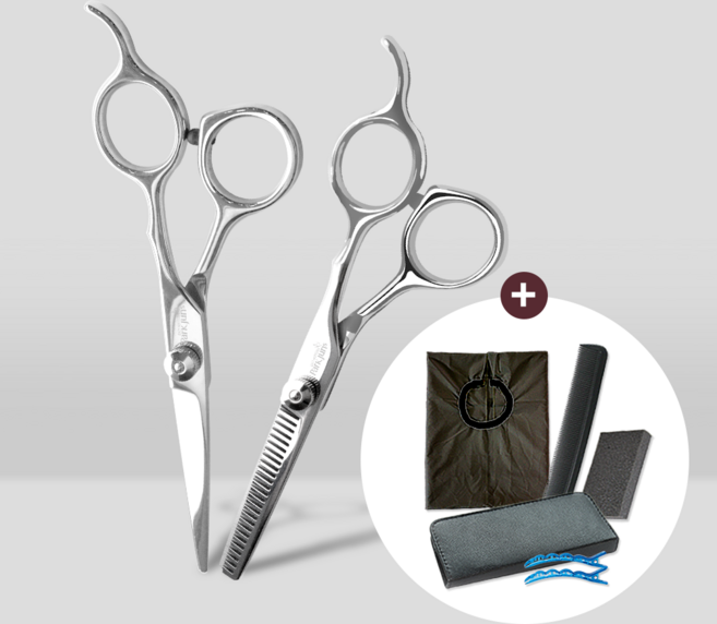 박준뷰티랩 아카데미 커트+숱가위 패키지 미용가위 7종 세트 커팅 앞머리 틴닝 전문가용, 1개