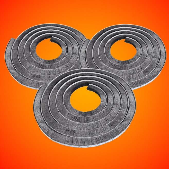 2026년형 슥잠 실내 열유출방지 모헤어 문풍지 2.5M, 15mm, 3개