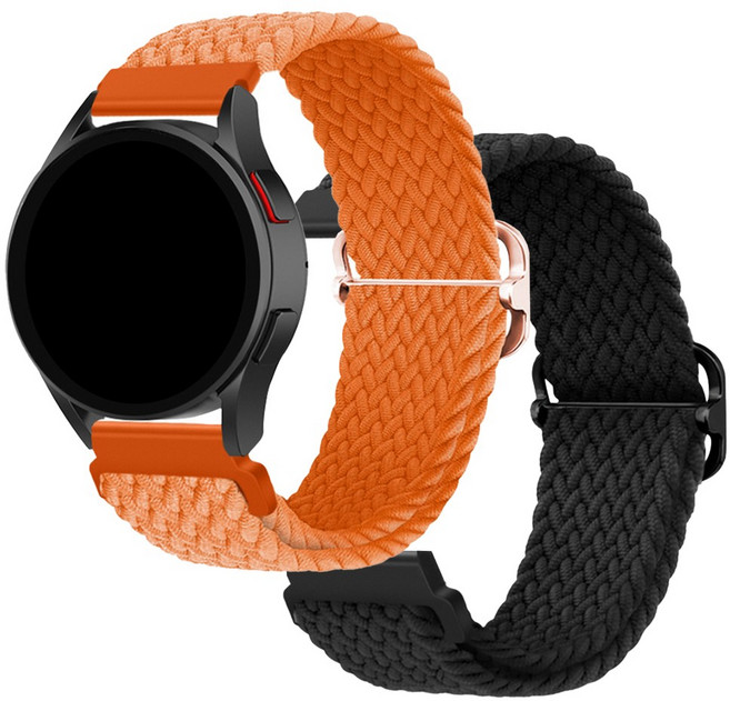 더조은셀러 2개세트 QCY 호환 버클 블레이드 솔로 루프 스트랩 밴드 시계줄 GT PRO GS2 GTS1080 SW300, 20_오렌지