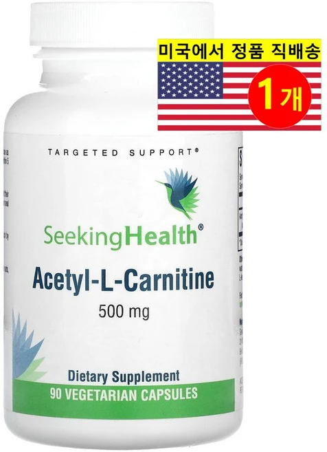 Seeking Health 아세틸 L-카르니틴 500mg Acetyl L-Carnitine, 1개, 90정 - 쿠팡