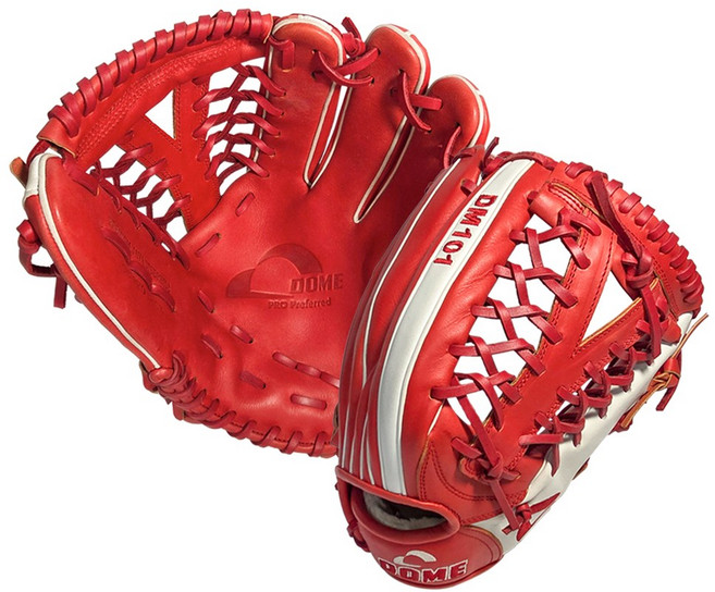 DOME 돔 야구글러브 외야수 우투용 DM101 (RD/WT), RD/WT, 1개