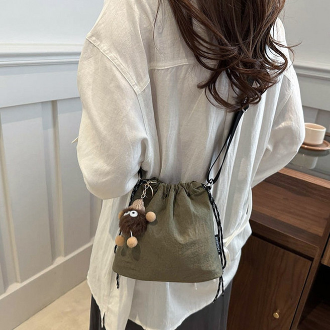 빅무드 복조리 미니 크로스백 귀여운 단색 무지 토트백