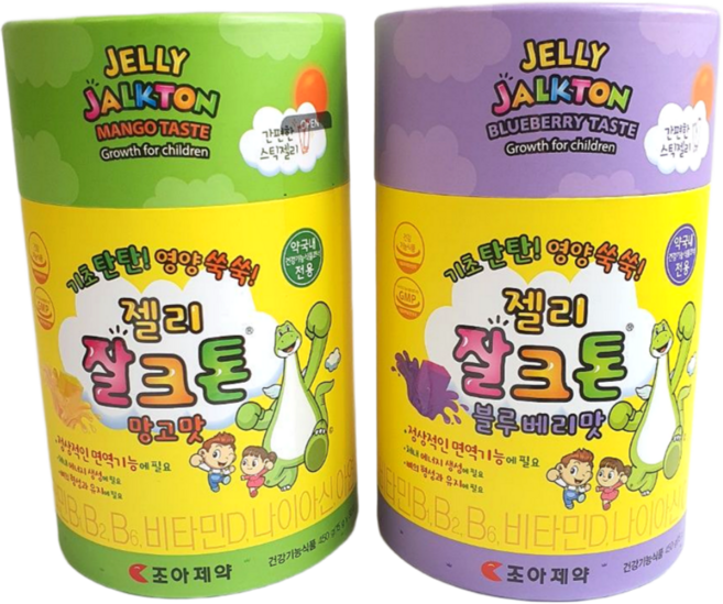 젤리잘크톤 망고맛 1개 블루베리맛 1개, 15g, 60개