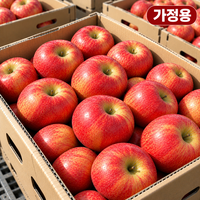 [2주초특가] 국내산 고당도 부사사과 가정용, 1박스, 5kg{대과)