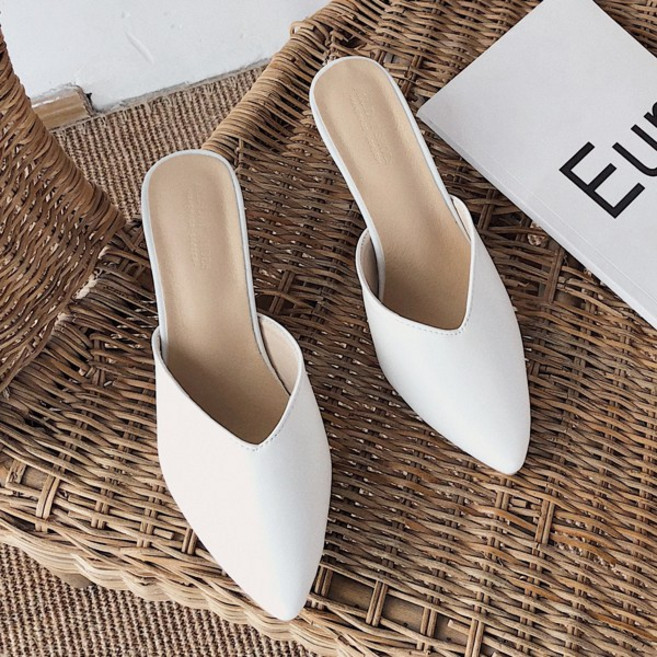 라블 여성용 브이컷 7cm 스틸레토 힐 슬리퍼