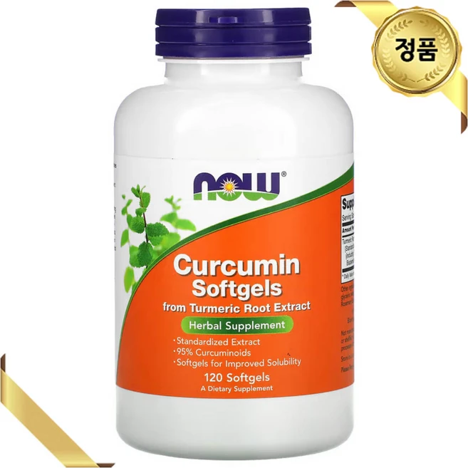 나우푸드 강황 커큐민 뿌리 추출물 500mg 60정 소프트젤 비건 이뮨 글루텐프리 허브, 1개 - 쿠팡