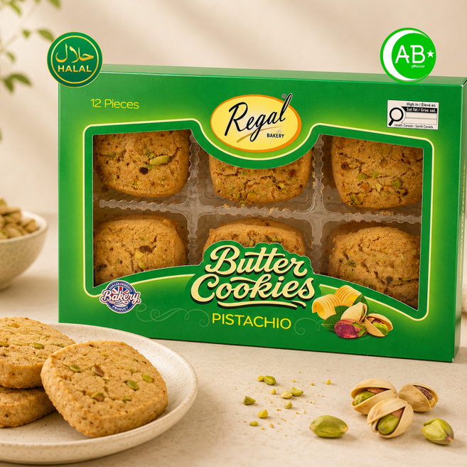 Regal Butter Cookies Pistachio 리갈 버터 쿠키 피스타치오, 1개, 250g
