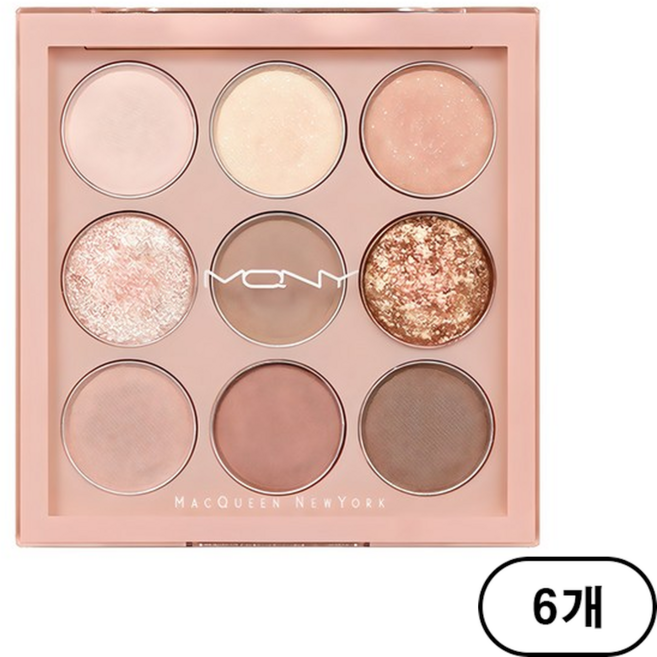 맥퀸뉴욕 1001 톤온톤 섀도우 팔레트 PRO9, 누드무드(nude mood), 6개