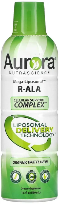 Aurora Nutrascience Mega-Liposomal R-ALA 유기농 과일 향 480ml(16fl oz), AuroraNutrascienceMegaLiposoma, 1개, 480ml - 쿠팡