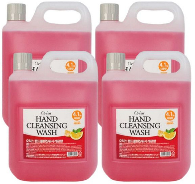 오릭스 물비누(레몬) 4.1Kg x 4개 대용량/핸드워시