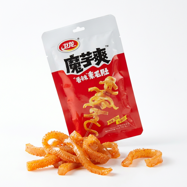 대용량 웨이롱 마라곤약 향라맛 중국간식 안주 저칼로리 다이어트 간식 캠핑음식 즉석 웨이룽 머위솽, 5개, 80g