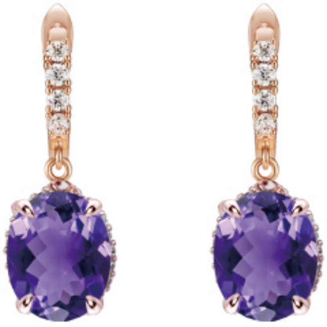 [혜성 주얼리] 루이즈 딥퍼플 자수정 귀걸이
