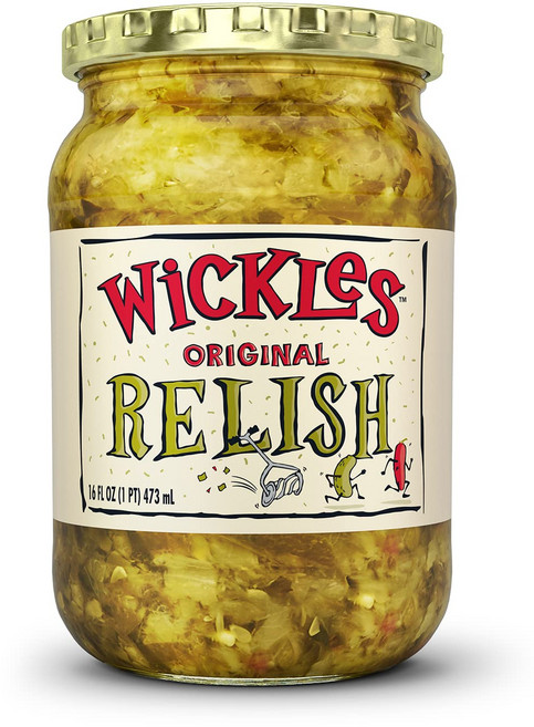 Wickles Pickles Original Relish (6 Pack) - Hot & Sweet Relish - Wickedly Delicious Sweet & Spicy P, 1개, 2.72kg