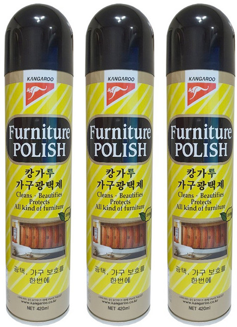 캉가루 가구광택제 420ml 3개 광택 보호, 6개
