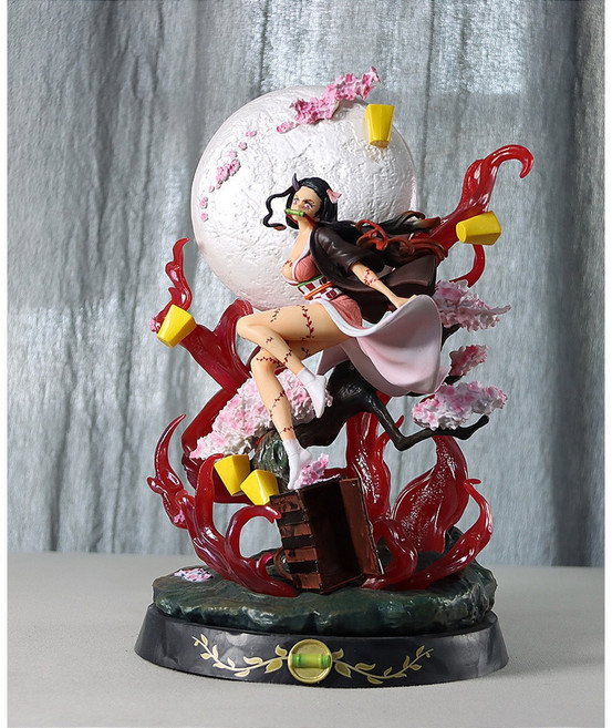 악마 슬레이어 카마도 네즈코 애니메이션 소녀 피규어 모델 Gk 대형 조각상 소년 컬렉션 데스크탑 장식 장난감 선물 31cm, [01] 귀멸의칼날 Kamado Nezuko, 1개