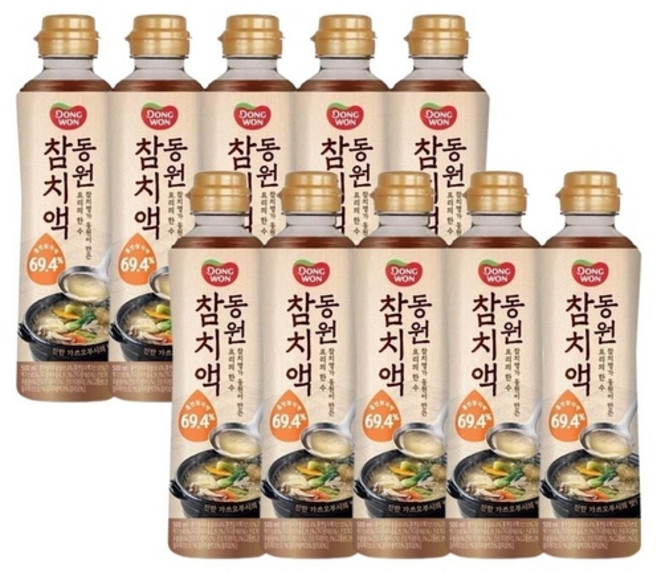 동원 참치액, 600g, 10개