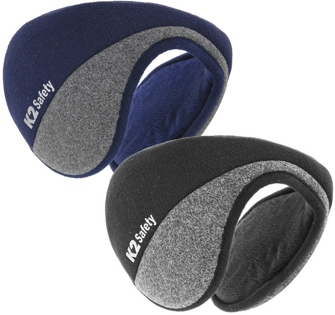 K2 Safety 듀얼 방한 귀마개, 블랙그레이 + 네이비그레이, 1세트