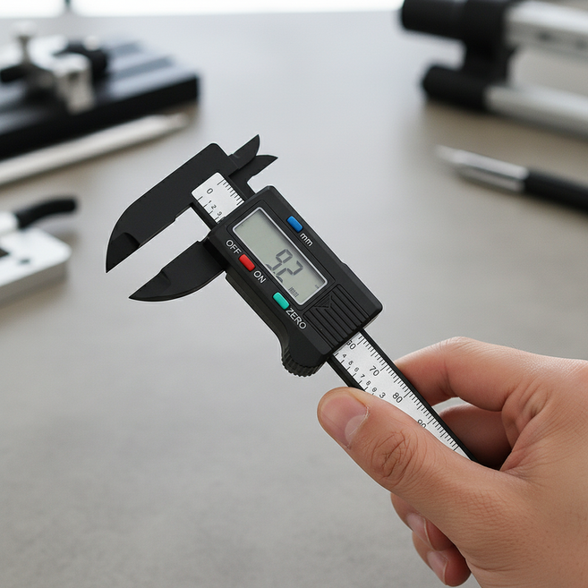 디지털 정밀 버니어 캘리퍼스 100mm 외경 내경 깊이 측정기 공구, 단품, 1개