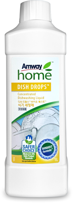 암웨이 디쉬 드랍스 바이오퀘스트 농축 식기 세정제, 1L, 1개